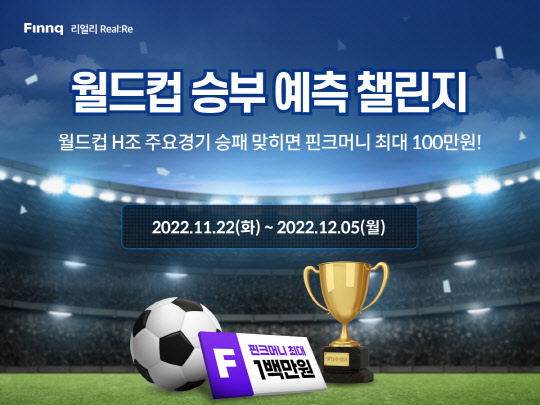 핀크가 금융SNS '리얼리'에서 월드컵 승부 예측 챌린지를 실시한다고 밝혔다. 핀크 제공